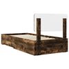 vidaXL Struttura del letto Rovere fumé 75 x 190 cm Legno multistrato