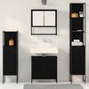 vidaXL Set di mobili per il bagno 4 pcs Nero Legno multistrato