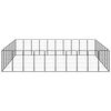 vidaXL Box Cani 36 Pannelli Nero 50x100 cm Acciaio Verniciato Polvere