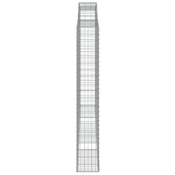vidaXL Cesto Gabbione ad Arco 300x30x200/220 cm Ferro Zincato