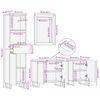 vidaXL Set Mobili da Bagno 4 pz in Legno Massello di Acacia