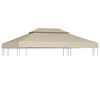 vidaXL Telo di Ricambio per Gazebo 310g/m&sup2; Beige 3x4m