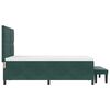 vidaXL Letto a molle con materasso Verde scuro 160 x 200 cm Velluto