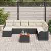 vidaXL Set Divano da Giardino 9 pcs Nero e bianco