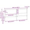 vidaXL Testiera Altro Bianco 200 cm Legno di pino massello
