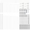 vidaXL Recinzione per Giardino 7 pcs Bianco 170 x 215 cm