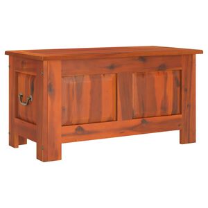 vidaXL Cassapanca con Coperchio Marrone in Legno Massello di Acacia
