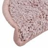 vidaXL Tappetini per scale 15 pz 56x17x3 cm rosa chiaro semicircolari