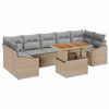 vidaXL Set Divano da Giardino 8 pcs Beige e Grigio Chiaro