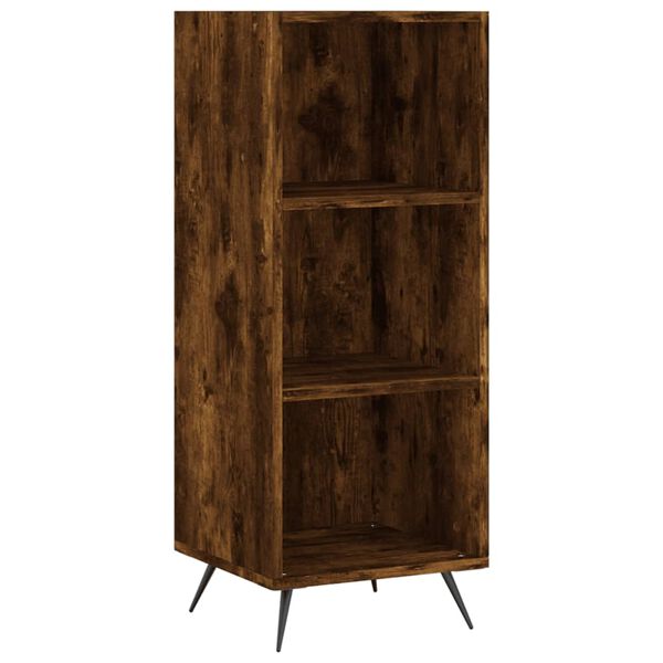 vidaXL Credenza Rovere Fumo 34,5x32,5x180 cm in Legno Multistrato