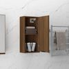 vidaXL Mobile da Bagno a Parete Rovere Marrone 32x20x67 cm