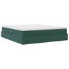 vidaXL Letto con contenitore e materasso Verde Scuro 180 x 200 cm