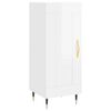 vidaXL Credenza 34,5x34x180 cm in Legno Multistrato Bianco Lucido
