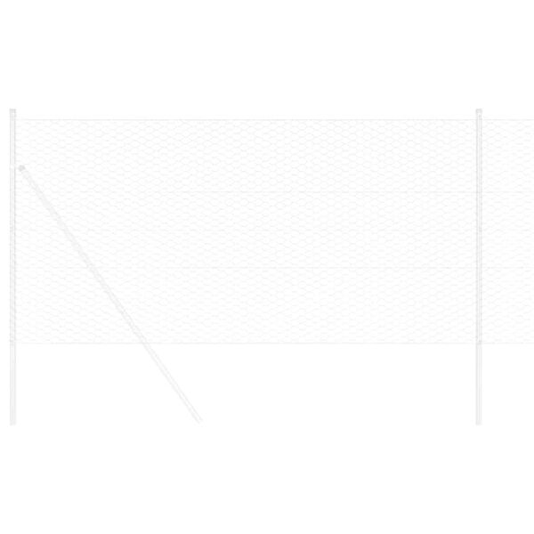 vidaXL Recinzione Esagonale Argento 0.8 x 50 m Acciaio zincato