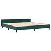 vidaXL Letto a molle con testiera Verde Scuro 200 x 200 cm Velluto