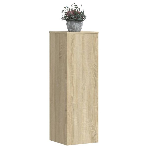 vidaXL Supporto per Piante Rovere Sonoma 33x33x100cm Legno Multistrato