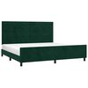 vidaXL Giroletto senza Materasso Verde Scuro 200x200 cm in Velluto