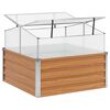 vidaXL Vaso da giardino con serra Marrone Chiaro 100 x 100 x 77 cm
