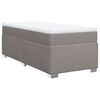 vidaXL Giroletto a Molle con Materasso Tortora 100x200 cm in Tessuto