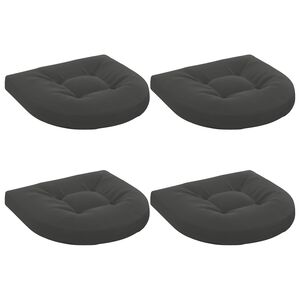vidaXL Cuscini per Sedia in 4 Pezzi 4 pz 100% Poliestere Antracite