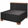 vidaXL Set Divani da Giardino 10 pz con Cuscini in Polyrattan Nero