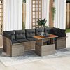 vidaXL Set Divano da Giardino 8 pcs Grigio Poly Rattan