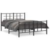 vidaXL Giroletto con Testiera e Pediera Metallo Nero 140x190 cm