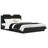 vidaXL Struttura letto con testata Rovere Nero 120 x 200 cm