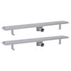 vidaXL Scarico Doccia Lineare 2 pz 930x140 mm Acciaio Inossidabile