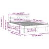 vidaXL Struttura del letto Naturale 150 x 200 cm Pino massello