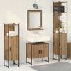vidaXL Set di mobili per il bagno 4 pcs Marrone 33 x 33 x 185.5 cm