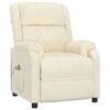 vidaXL Poltrona Massaggiante Crema in Similpelle