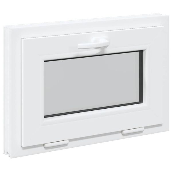 vidaXL Finestra Seminterrato RISOR 60x40 cm Tilt 3 Vetri Bianco