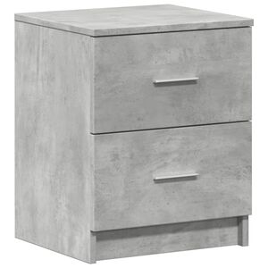 vidaXL Comodino con 2 Cassetti Grigio Cemento 40x36x50 cm