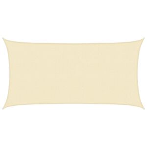 vidaXL Vela Parasole 160 g/m&sup2; Crema 2,5x4,5 m in HDPE