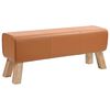 vidaXL panchina 110 x 30 x 45 cm Pelle Vera Marrone