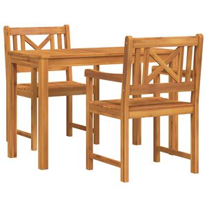vidaXL Set da Pranzo per Giardino 3 pcs Marrone