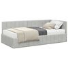 vidaXL Struttura Letto Angolare con Materasso 2 pcs Grigio chiaro