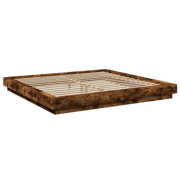 vidaXL Giroletto Rovere Fumo 180x200 cm in Legno Multistrato