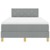 vidaXL Letto a Sorgente LED con led Grigio chiaro 120 x 190 cm Tessuto