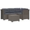 vidaXL Divano da giardino 4 posti con cuscini aspetto rattan PP