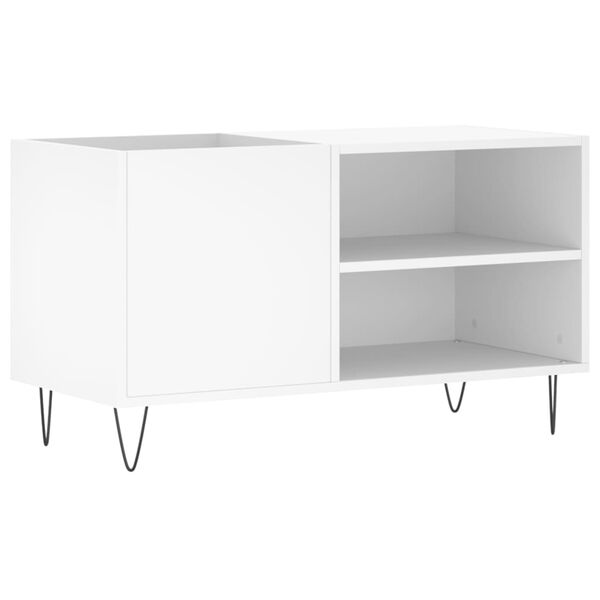 vidaXL Mobile Porta Dischi Bianco 85x38x48 cm in Legno Multistrato