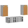 vidaXL Set di Mobiletto da TV a Parete 4 pcs Grigio Sonoma