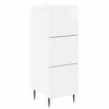 vidaXL Mobile con Cassetti Bianco Lucido 33 x 34,5 x 92 cm