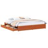 vidaXL Struttura del letto con cassetto Marrone cerato 200 x 200 cm