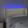 vidaXL Testiera a LED Crema 83x16x78/88 cm in Similpelle