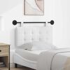 vidaXL Testata appesa Bianco 100 x 55 x 5 cm Tessuto