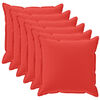 vidaXL Federa 6 pz HOUTEN Rosso 50 x 50 cm Poliestere