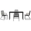 vidaXL Set da Pranzo per Giardino 5 pcs Nero Rattan in PVC