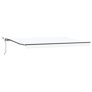 vidaXL Tenda retrattile Bianco 500 &times; 350 cm Poliestere